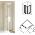 Csak ma Hüppe Express QTR 80/90 negyedköríves zuhanykabin (88-90, Anti-Plaque üveg, mattezüst, 90x90 cm, #EX3100.087.322)Hüppe