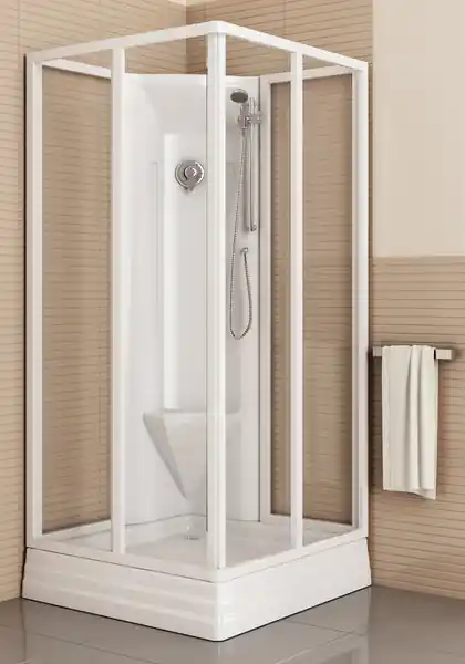 Vedd meg online Ravak ASBRV2 Szögletes zuhanybox (905x905x2065 mm, fehér, Pearl, 90x90 cm, #8267711211)Ravak