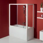 Szezonális akció Kolpa-San Orion TSv 70/75/80 fix fal (73-76 cm, Fehér, Edzett üveg átlátszó, 75 cm, #730350)Kolpa-San