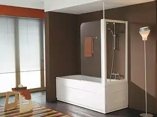 Újdonság Kolpa-San Sole TP 75 + TS 70/75/80 kádparaván (TP 75 + TS 75, Fehér, Edzett üveg átlátszó, 75 x 75 cm, 75X73 cm)Kolpa-San