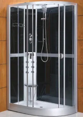 Roltechnik Chicago asszimetrikus masszázskabin (króm, Rauch, 120x80x215 cm, jobbos)Roltechnik Prémium