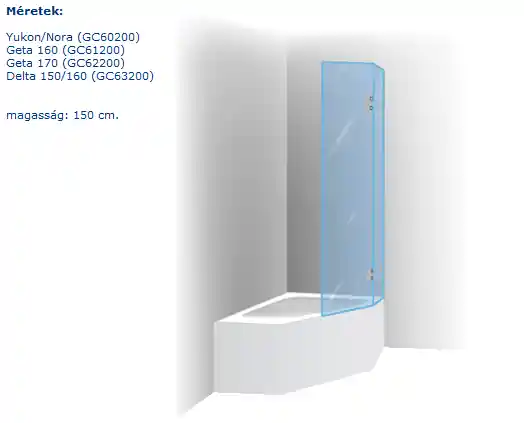 Legkelendőbb Riho Scandic S500 Kádparaván (, #GC 63200)Riho