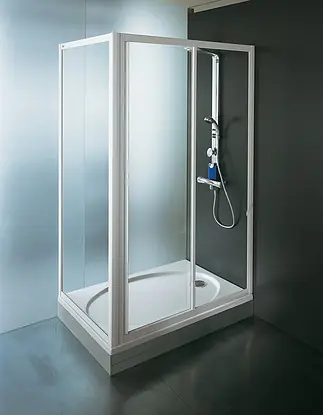 Újdonság Kolpa-San Luna TSv/2D 70/80/90 fix fal "OUTLET" (Fehér, Chinchilla, 90 cm, 90 cm)Kolpa-San