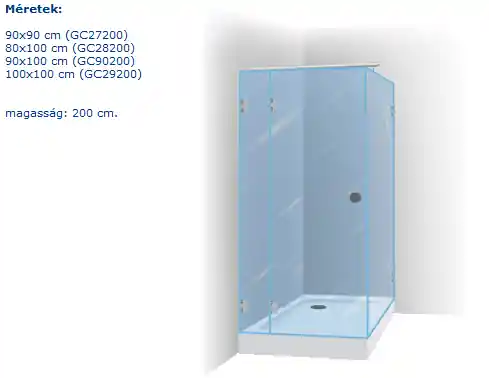 Riho Scandic S203 Zuhanykabin (króm, 176,8-177,2-86,897,2 cm, átlászó, 180x90x200 cm, #GC 92800)Riho Akciós ár