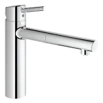 Különleges ajánlat Grohe Concetto egykaros mosogató csaptelep kihúzható gyöngyöztetővel 31214 001 (31214001)Grohe