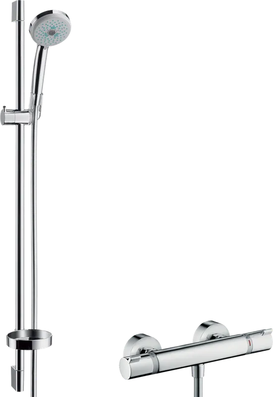 Vedd meg most Hansgrohe Ecostat 1001 SL Combi termosztátos zuhanycsaptelep 0,90 m, Croma 100 Multi 3jet kézizuhannyal 27085 000 (27085000)Hansgrohe