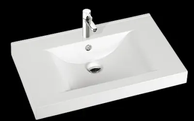 Marmorin Marina 80/90 öntött márvány mosdó (90x50x14 cm, fehér)Marmorin Biztonságos vásárlás