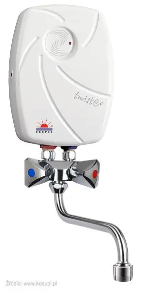 Alacsony ár Kospel EPS Twister-mosdó elektromos átfolyós vízmelegítő (230 V, 3,5 KW, #EPS-3,5 Twister)Radeco
