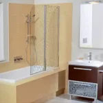 Árcsökkenés Jika Cubito 115x140-es virág dekoros kádparaván jobbos, króm, átlátszó üveg virág dekorral H2574260026691 (2.5742.6.002.669.1)Jika