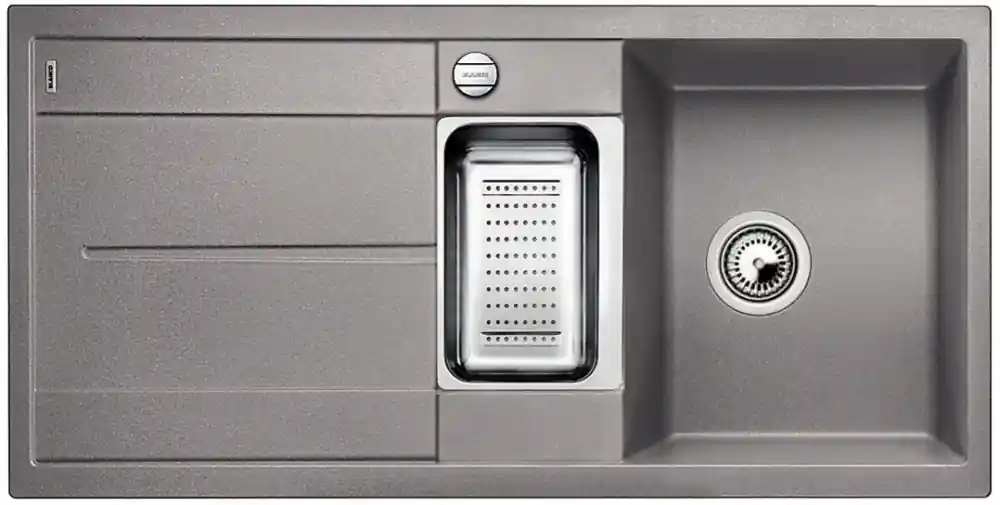 Alacsony ár BLANCO METRA 6S Silgranit mosogatótál dugókiemelővel, tartozékkal, alumetál 513045Blanco