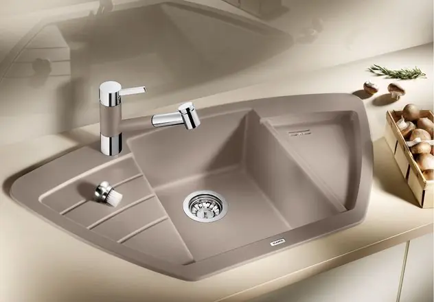 BLANCO ZIA 9E Silgranit mosogató szűrőkosárral (sand, #514761)Blanco Olcsóbb
