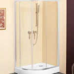 Alacsony ár Kolpa-San Q-Line TKP 90x120 aszimmetrikus negyedköríves zuhanykabin (90x120 cm, fehér, chinchilla, #533280)Kolpa-San