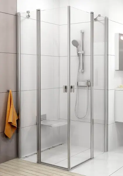Ravak Chrome CRV2 90-es zuhanyajtó (csak zuhanykabinként használható) (fehér, 88-90x195 cm, Átlátszó, #1QV70100Z1)Ravak Olcsóbb