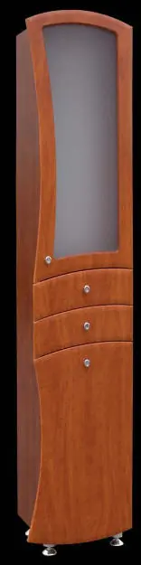 Legkelendőbb Guido Trend 1013 üveges fürdőszobaszekrény (light walnut)Guido