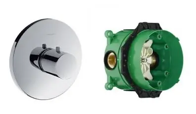 Akciós ár Hansgrohe Ecostat S 15715 000 Highlow termosztátos csaptelep színkészlet + Ibox Universal alaptest 01800180Hansgrohe