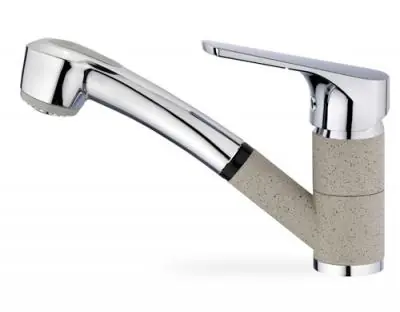 Végkiárusítás Teka MT Plus MTP 978 gránit mosogató csaptelep (MT Plus zuhanyfejes)* (Homokbézs, #46.978.02.0S)Teka