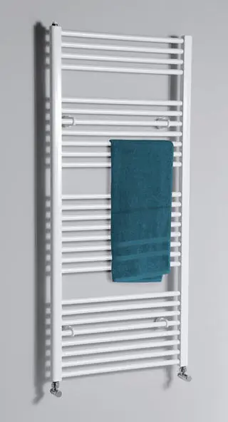 Azonnali szállítás Aqualine egyenes fehér fürdőszobai radiátor (315 W, fehér, 970x450 mm, ILR94)Aqualine