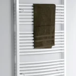Azonnal elérhető Aqualine íves fehér fürdőszobai radiátor (708 W, fehér, 1330x600 mm, #ILO36)Aqualine