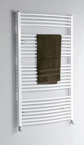 Azonnal elérhető Aqualine íves fehér fürdőszobai radiátor (708 W, fehér, 1330x600 mm, #ILO36)Aqualine