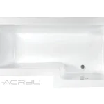 M-Acryl Linea 150x70/85 cm-es aszimmetrikus kád kádlábbal, jobbos 12128M-Acryl Kedvezmény