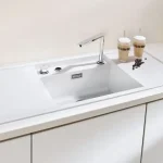 Akciós ár BLANCO ALAROS 6S Silgranit mosogatótál (fehér / fehér üveg vágólap, #516723)Blanco