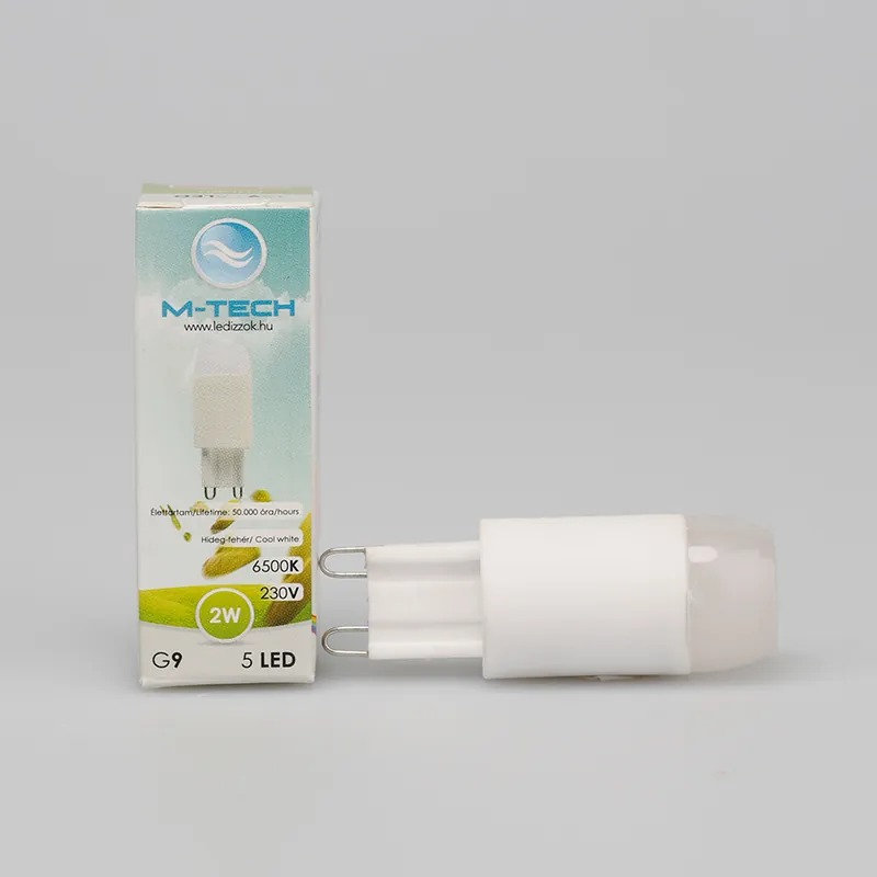 M-Tech G9 Spot 5 LED SMD, 230V, 2W, 150Lm Hideg Fehér 6500K, MTL801 led izzóM-tech Akció