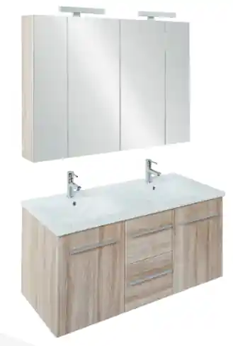 Kiárusítás Tboss Miláno 120 fürdőszobabútor komplett szett (venge, #sima tükörrel)Tboss