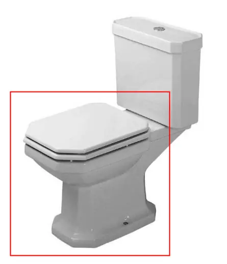Népszerű Duravit 1930 alsó kifolyású monoblokkos wc, tartály nélkül 0227010000Duravit