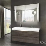 Legkelendőbb Tboss Icon 120 fürdőszobabútor komplett szett (dió, #pipere tükörrel)Tboss