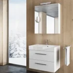 Végkiárusítás Tboss Nadja 70 fürdőszobabútor komplett szett (sonoma, #pipere tükörrel)Tboss