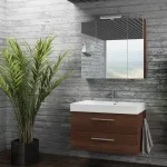 Kiárusítás Tboss Nadja 90 fürdőszobabútor komplett szett (mokka, #pipere tükörrel)Tboss