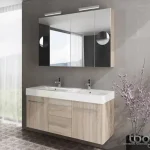 Utolsó esély Tboss Nadja 120 fürdőszobabútor komplett szett (dió, #sima tükörrel)Tboss