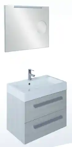 Bestseller Tboss Orinoko 70 fürdőszobabútor komplett szett (magasfényű fehér, #pipere tükörrel)Tboss