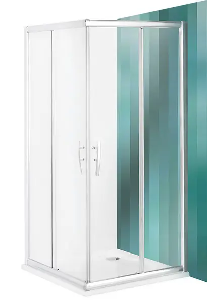 Újdonság Roltechnik Proxima Line PXS2P 100 cm-es négyszögletes zuhanykabin (egyik fele-jobboldali rész) kétrészes tolóajtóval (brillant, transparent, 98,5-101x185 cm, 538-1000000-00-15)Roltechnik