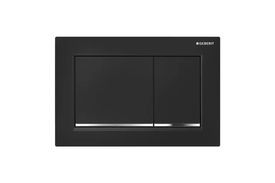 Geberit Omega30 kétmennyiséges öblítésű működtető nyomólap fekete/fényes króm/fekete 115.080.KM.1Geberit Árcsökkenés