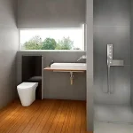 Geberit Monolith Plus szerelőmodul talpon álló WC-hez, P-könyökkel fekete üveggel, 101 cm magas 131.202.SI.JGeberit Szezonális akció