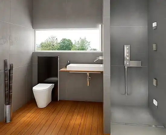 Geberit Monolith Plus szerelőmodul talpon álló WC-hez, P-könyökkel fekete üveggel, 101 cm magas 131.202.SI.JGeberit Szezonális akció