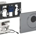 Újdonság Geberit automata WC-öblítő vezérlés, hálózati, Sigma10 design szálcsiszolt / fényes króm / szálcsiszolt rozsdamentes acél 115.890.SN.5Geberit