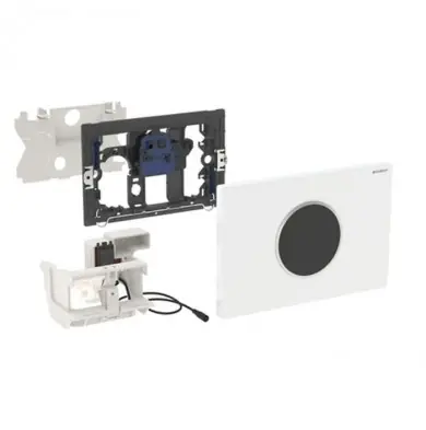 Biztonságos fizetés Geberit érintésmentes WC-öblítő vezérlés, hálózati, Sigma10 design fehér / aranyozott / fehér 115.907.KK.1Geberit