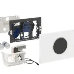 Outlet Geberit érintésmentes WC-öblítő vezérlés, elemes, Sigma10 design fehér / fényes króm / fehér 115.908.KJ.1Geberit