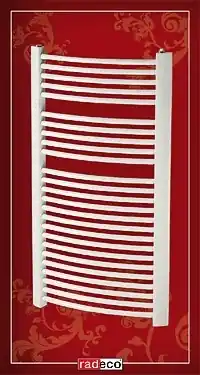 Radeco AT3-600/L íves típusú törölközőszárítós csőradiátor (700 W, fehér, 870x676 mm)Radeco Végkiárusítás