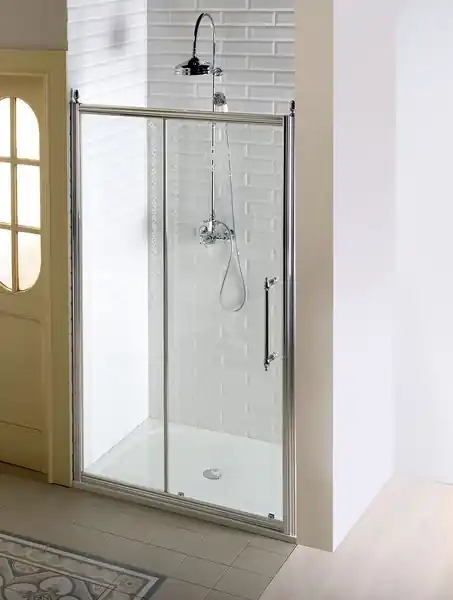 Sapho ANTIQUE 140 cm-es zuhanyajtó, eltolható ajtós, króm (GQ4514)Sapho Expressz szállítás