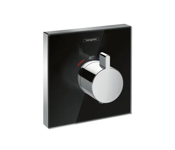 Gyors kiszállítás Hansgrohe ShowerSelect Glas termosztátos falsík alatti termosztátos csaptelep fekete/króm 15734 600 (15734600)Hansgrohe