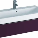Exkluzív ajánlat Keramag Icon mosdószekrény magasfényű burgundi (89x24x47,7 cm, 840291000)Keramag
