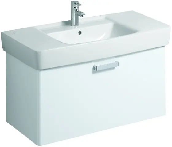 Akciós ár Keramag Renova Nr. 1 Plan mosdószekrény magasfényű fehér (93x46,3x44,5 cm, 879110000)Keramag