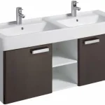 Bestseller Keramag Renova Nr. 1 Plan szekrény dupla mosdó alá magasfényű wenge (120x46,3x44,5 cm, 879233000)Keramag