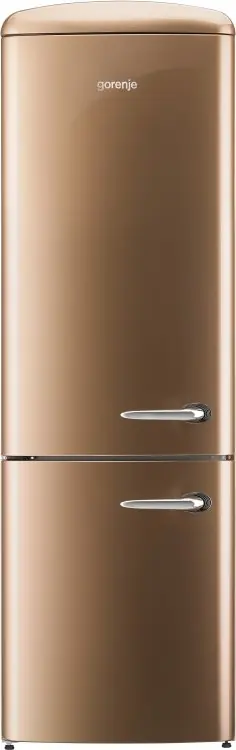 Olcsó Gorenje alul fagyasztós kombinált hűtőszekrény, old timer A++, royal kávé ORK192COLGorenje
