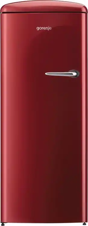 Gorenje szabadonálló felülfagyasztós hűtőszekrény, old timer, A++, burgundi vörös ORB152RLGorenje Árcsökkenés