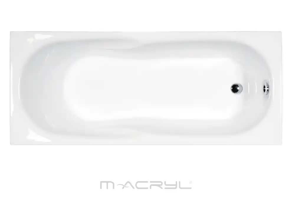Alacsony ár M-Acryl Nora 160x70 egyenes kád kádlábbal (12185)M-Acryl