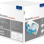 Villeroy & Boch Avento perem nélküli fali wc, CeramicPlus lassú záródású ülőkével kombi pack 5656HRR1 (5656 HR R1)Villeroy & Boch Bestseller